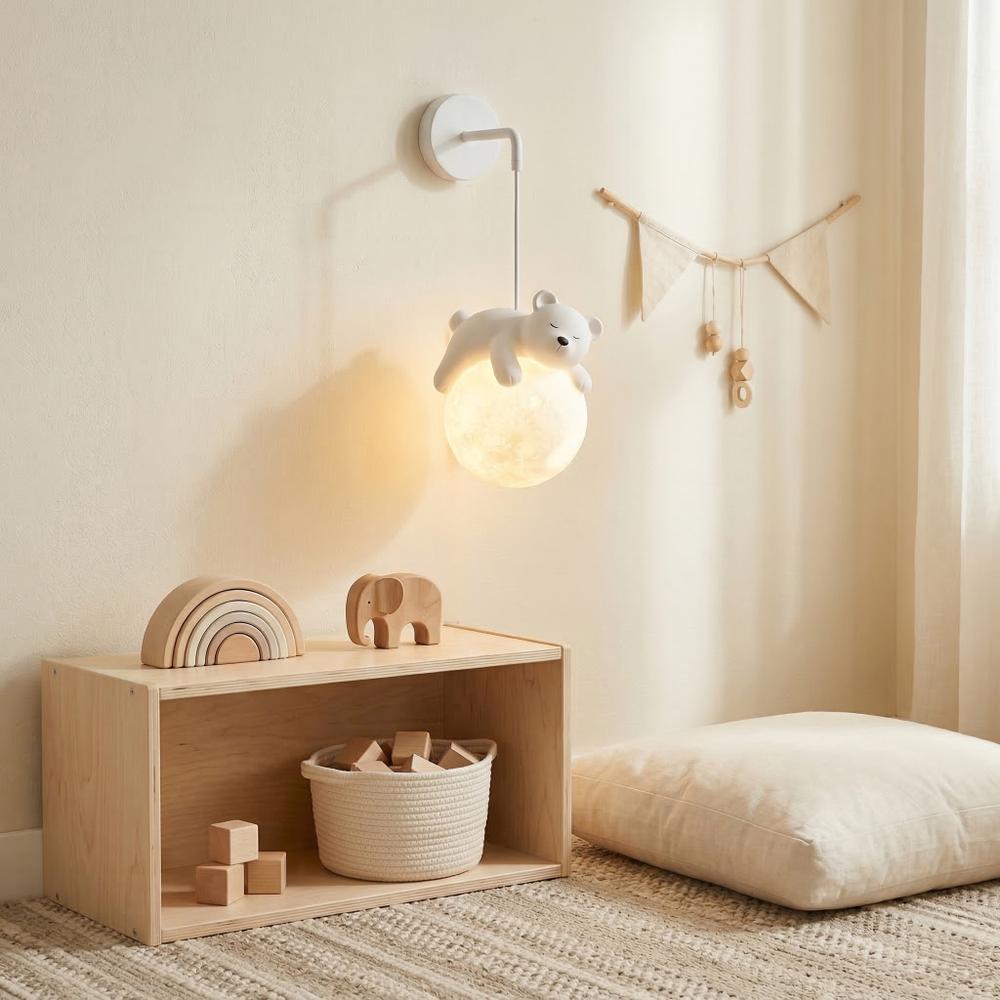 LAMPA ŚCIENNA KINKIET WHITE BEAR G161-1W