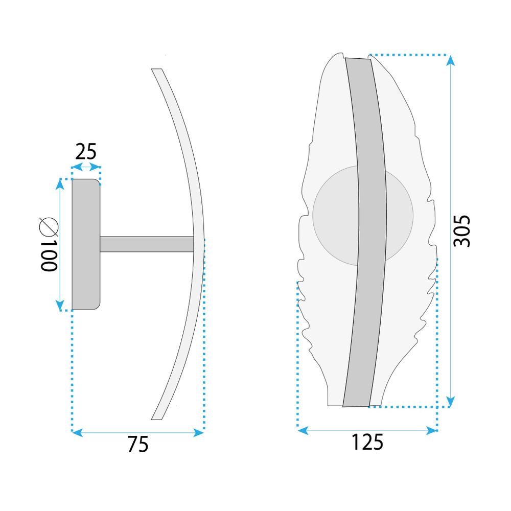 Wandlampe LED G140-W Gold