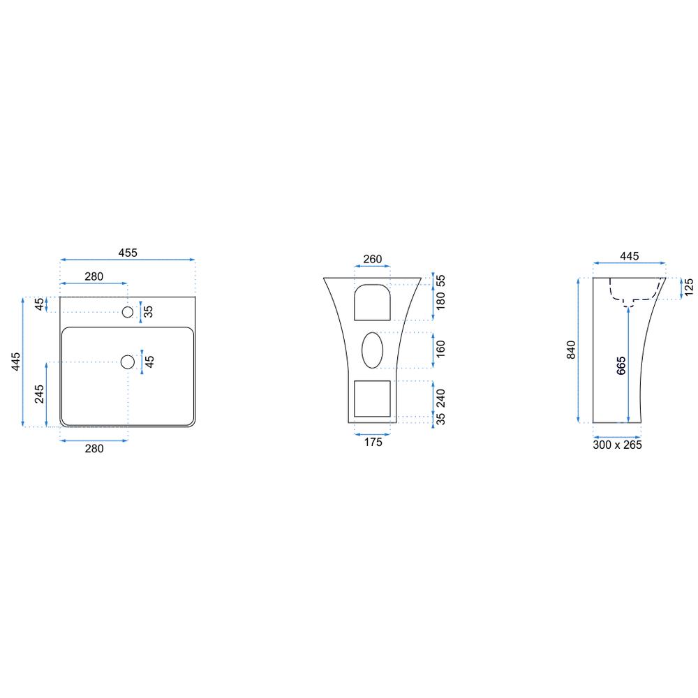 Samostojeći umivaonik Rea Ada Slim