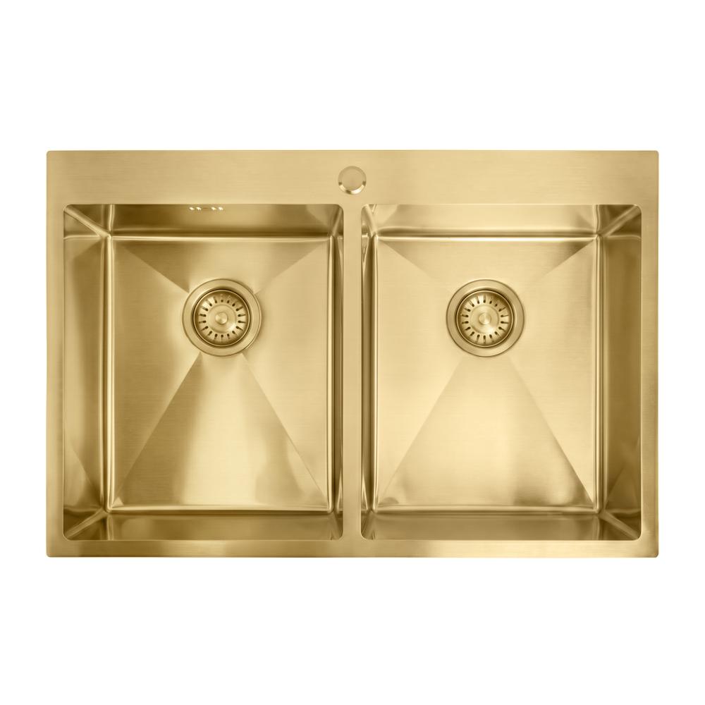 Νεροχύτης από μαύρο ατσάλι Joel BRUSH GOLD