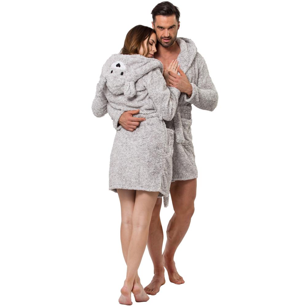 Bathrobe Grey Bear L