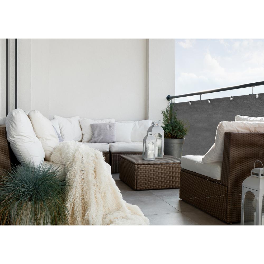 OSŁONA BALKONOWA SZARA 1X6M PE