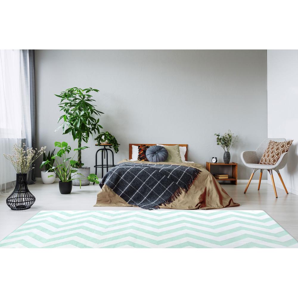 Dywan pluszowy Clover Zig Zag Mint