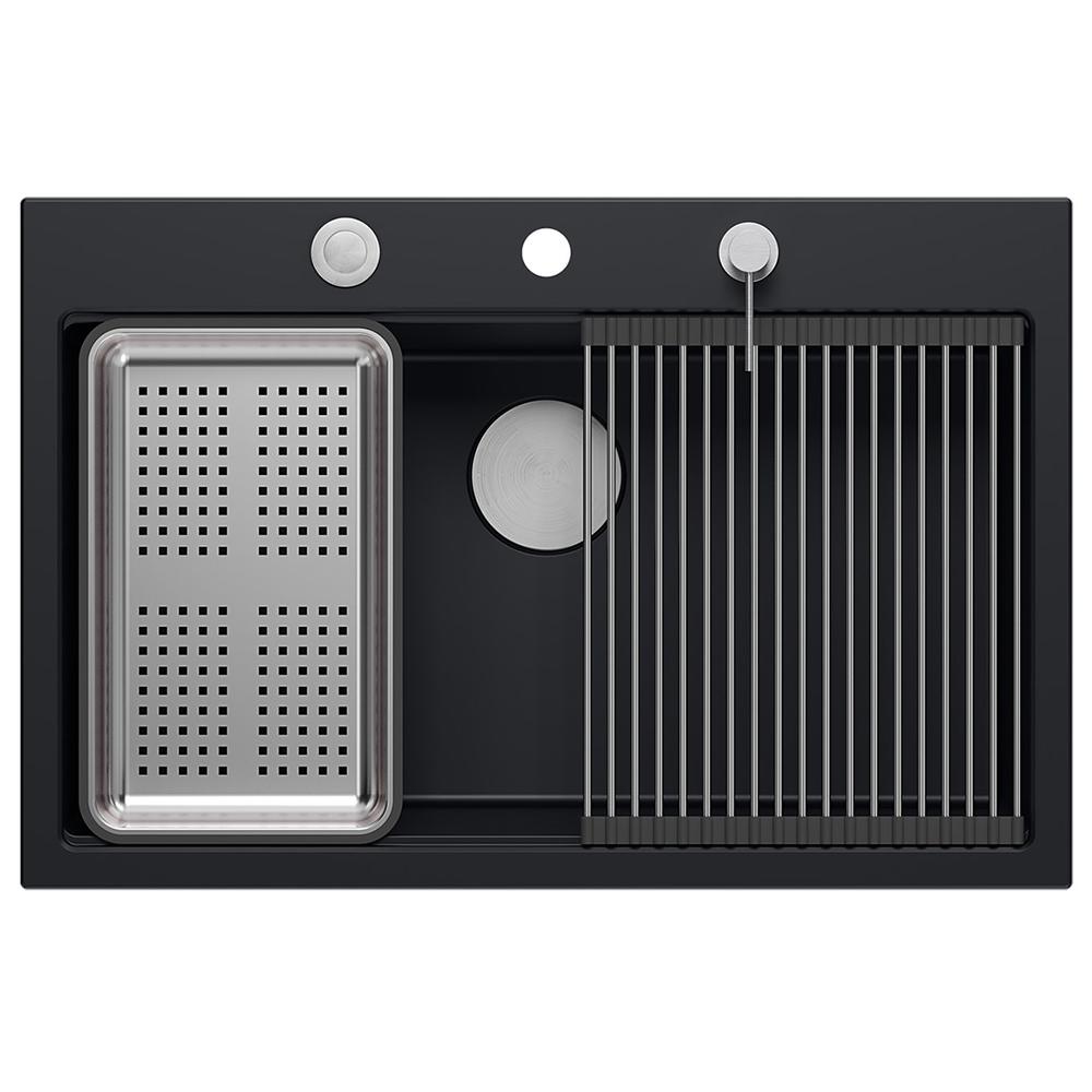 Granite sink MARC 110 WORKSTATION Black