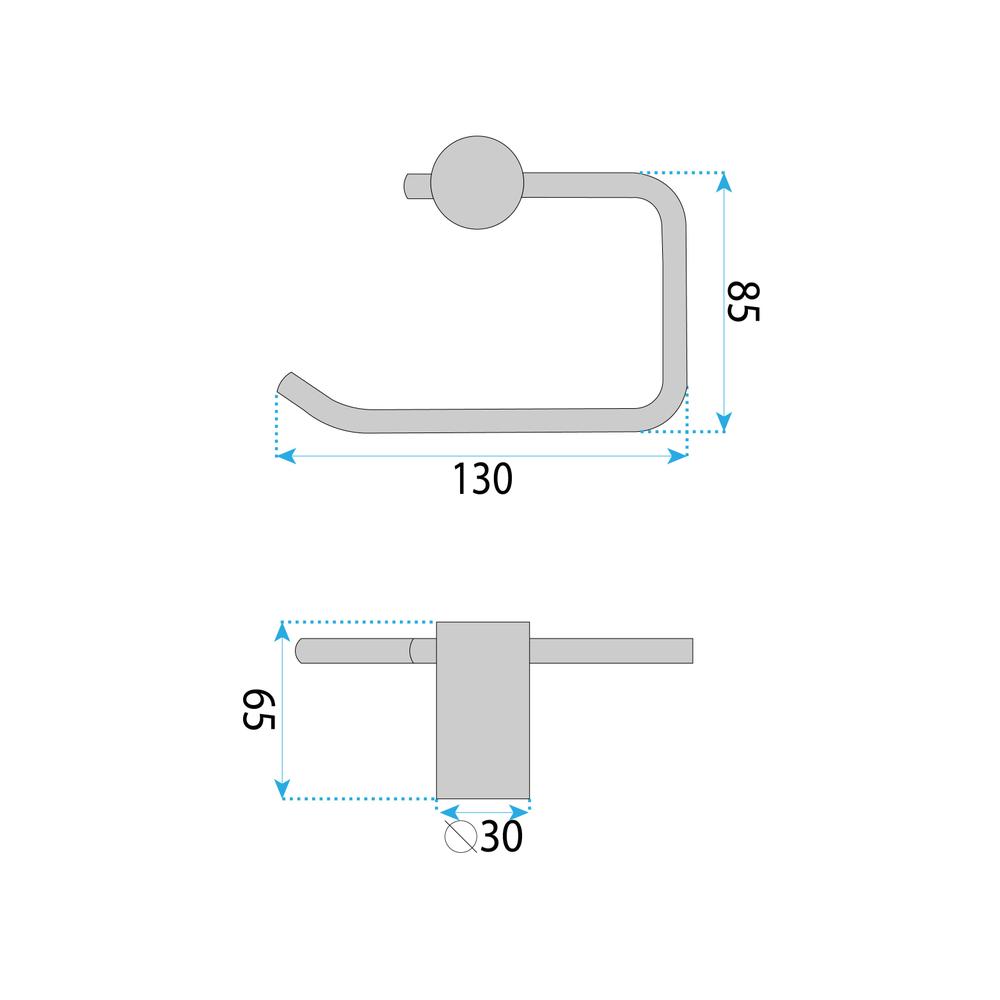 Toilet paper holder 9711 Prism Brush Nickle