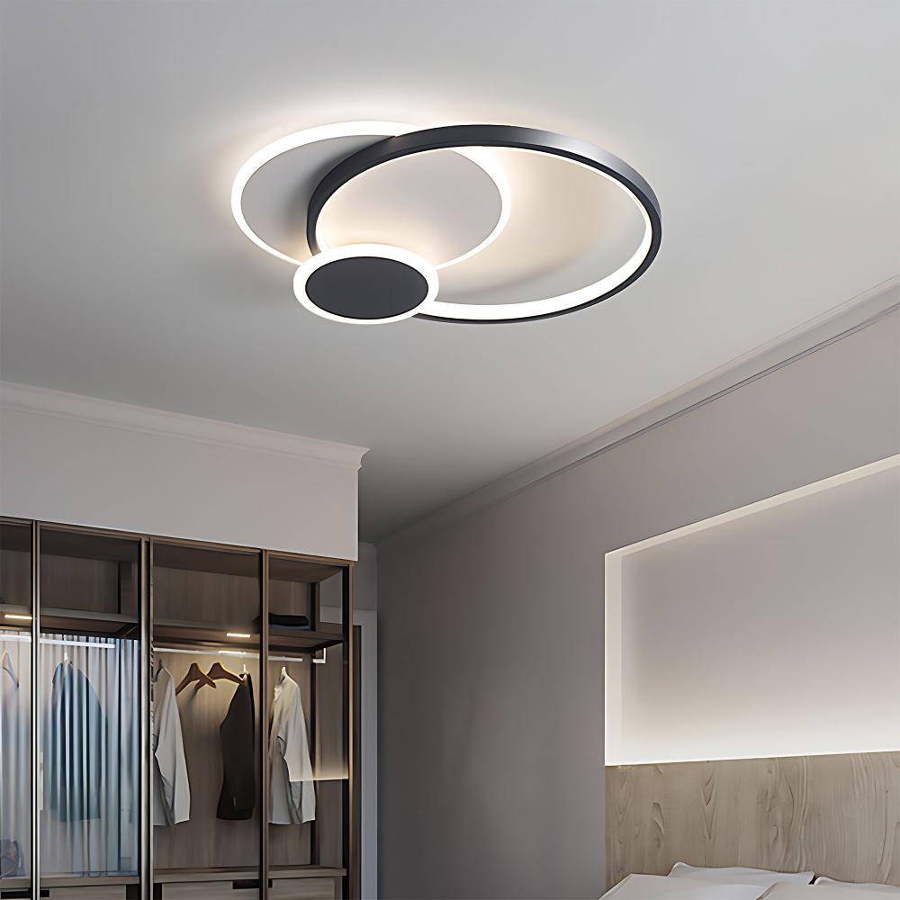 Lampa sufitowa APP1709-C plafon LED Czarny + pilot