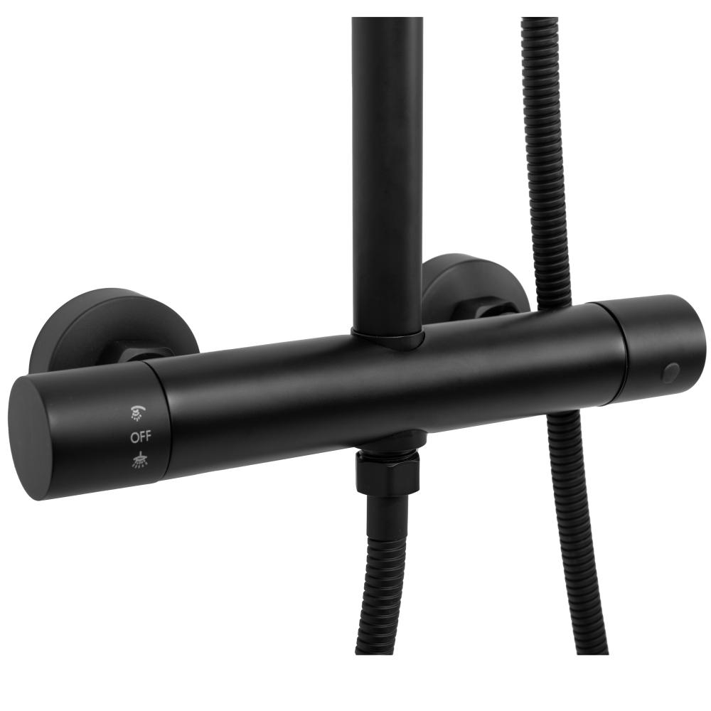 Coloana de dus cu termostat REA VINCENT Black