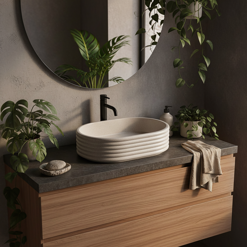 Countertop Basin Rea Nicoletta Beige