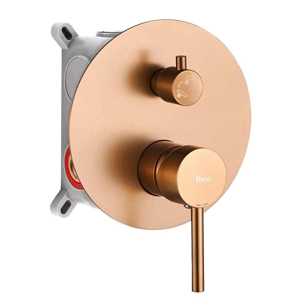 Wall Mounted Bath faucet Rea Lungo Brush Copper + Box