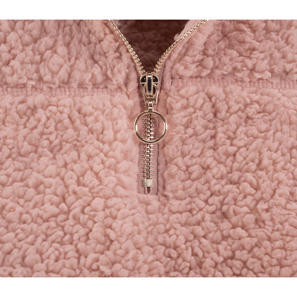 Bluza Damska Sherpa z kołnierzem Dirty Pink  M