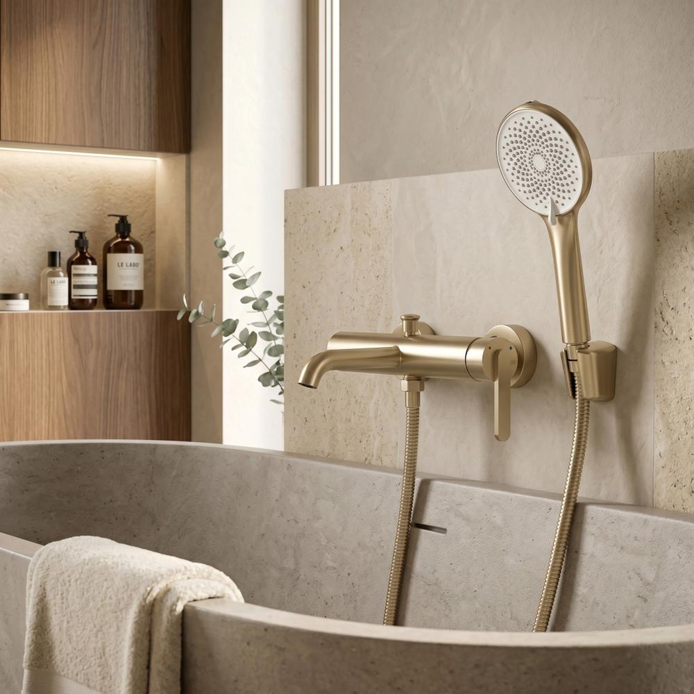 Baterie pentru cadă REA Ontario Side Brush Gold