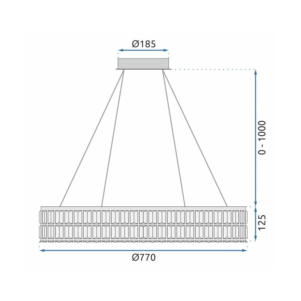 Hängelampe LED APP1569-CP Gold 80cm