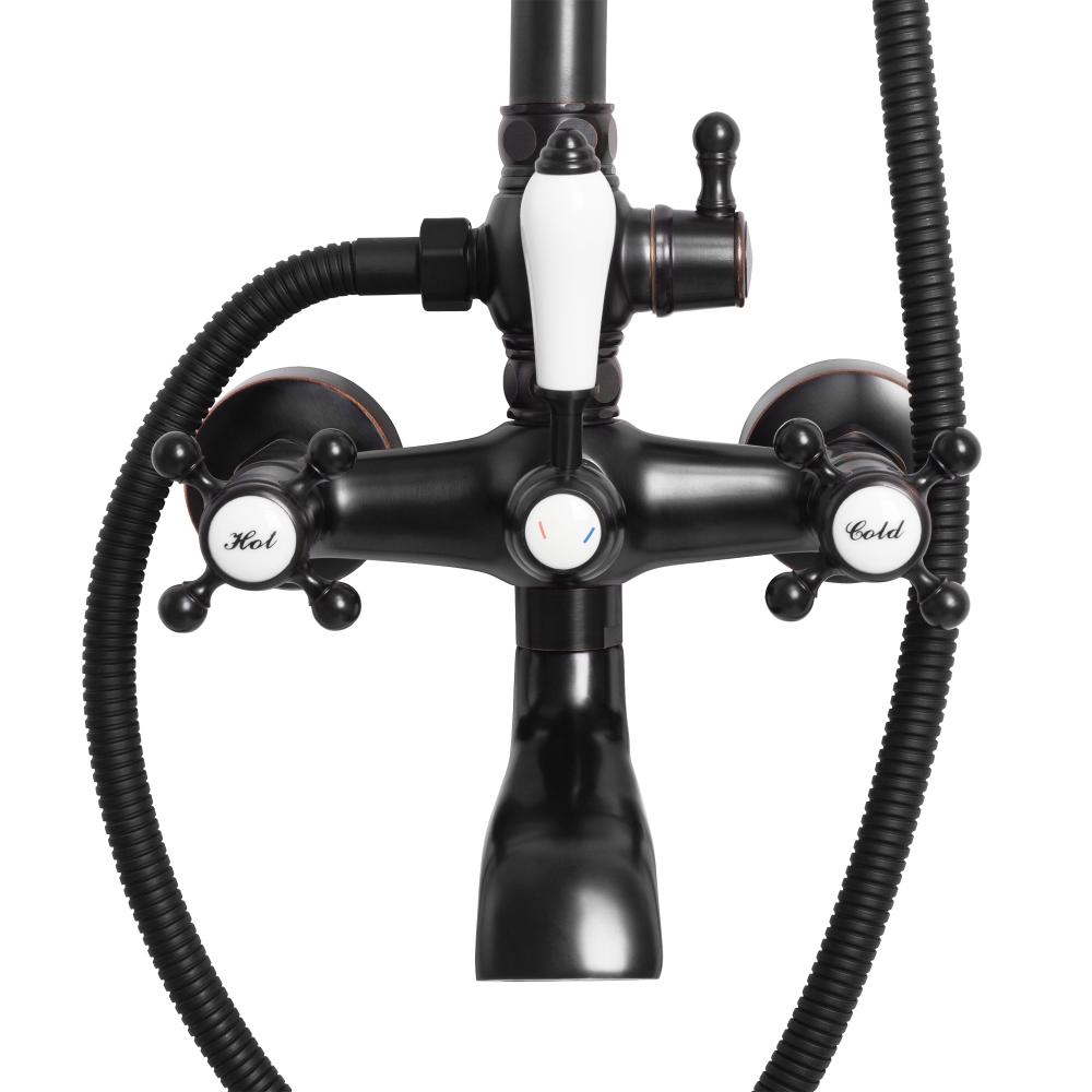 dušas komplekts REA BERGAMO OLD BLACK