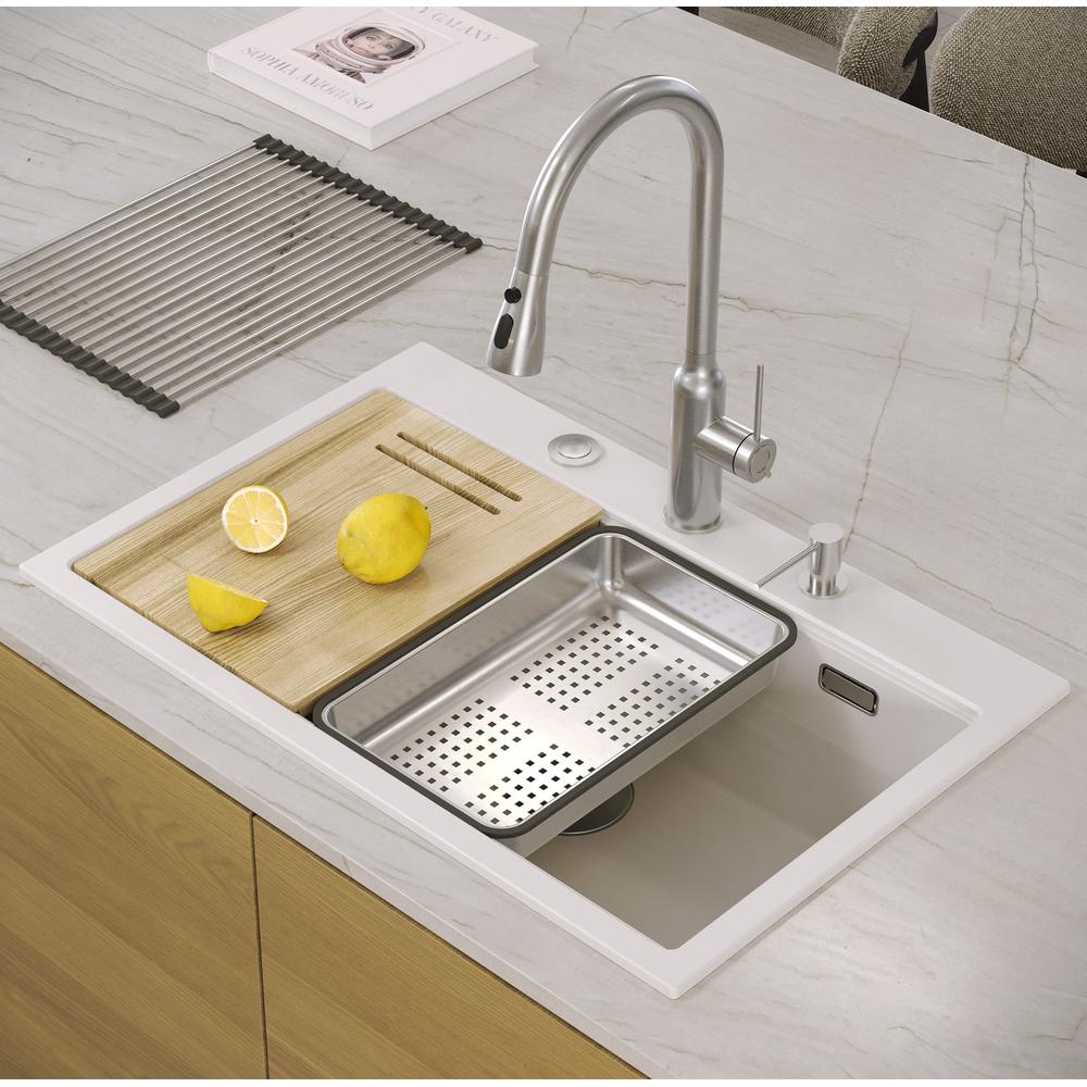 évier en granit MARC 110 WORKSTATION White