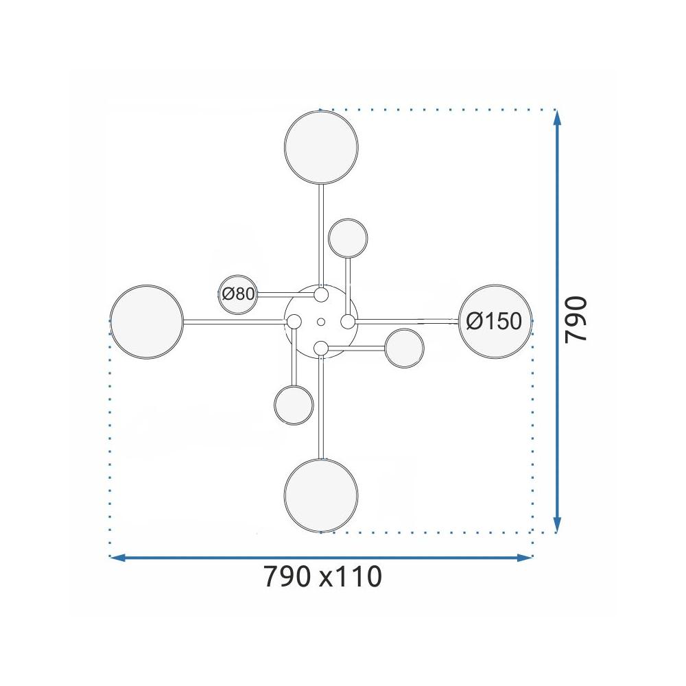 Deckenlampe Grey APP528-8C