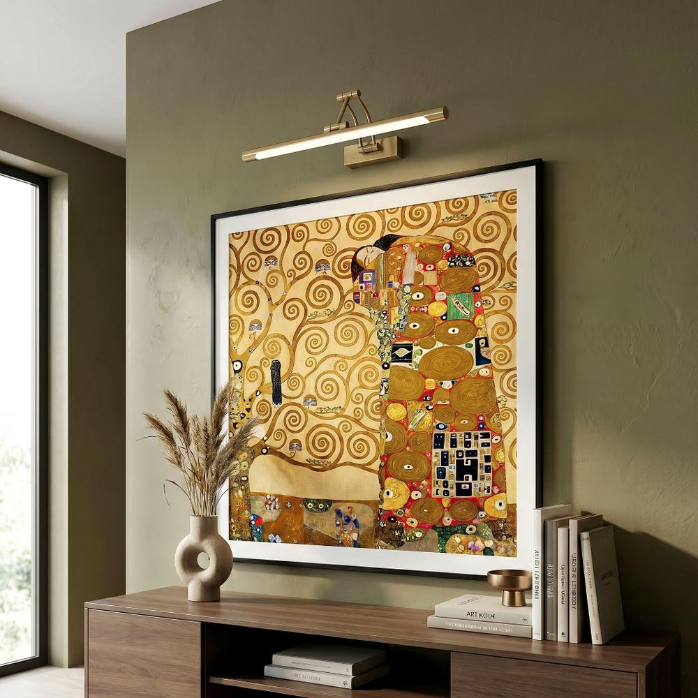 Kúpeľňové nástenné LED svietidlo SWE022-1W 42cm Brush Gold