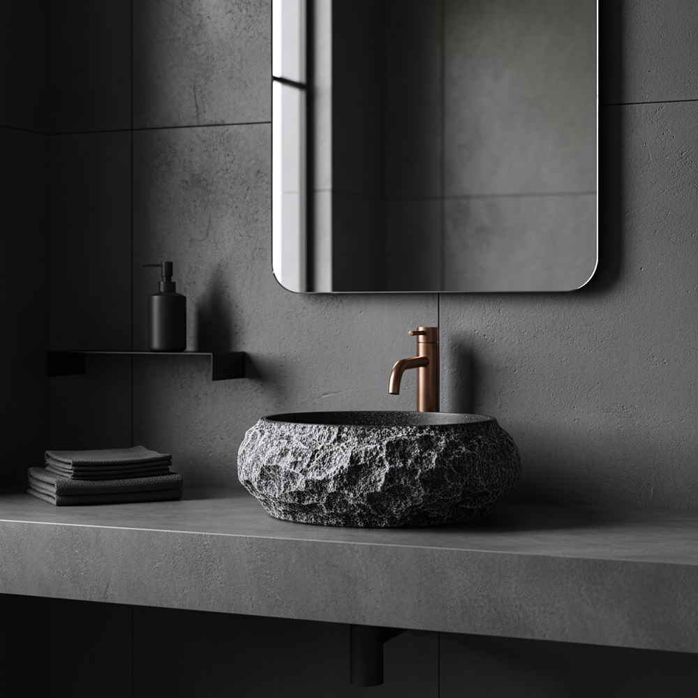 Countertop Basin Rea Mika Gabro Black