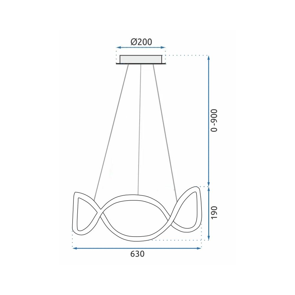Lampe LED APP801-CP Twist Chrome
