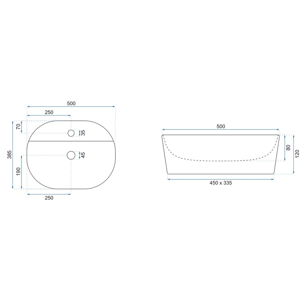 Umywalka nablatowa Rea Carina