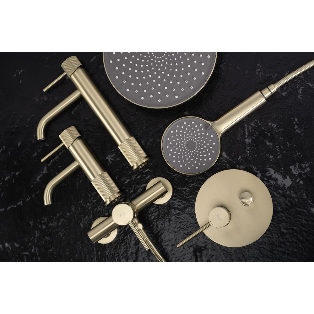 Fürdőszobai csaptelep Rea Lungo Stripe Brush Gold