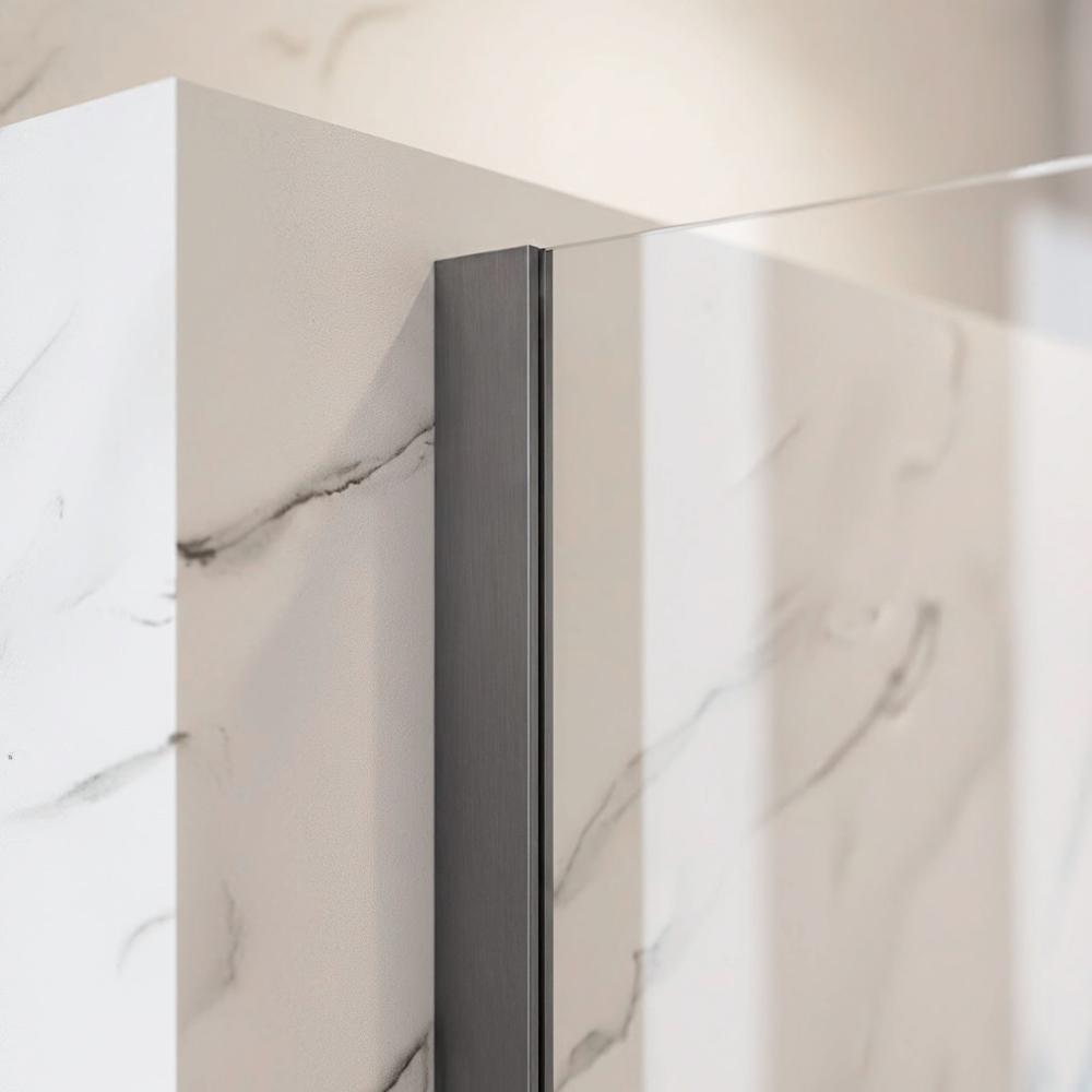 Walk-in douchewand Rea Flexi Transparent / Titan 130