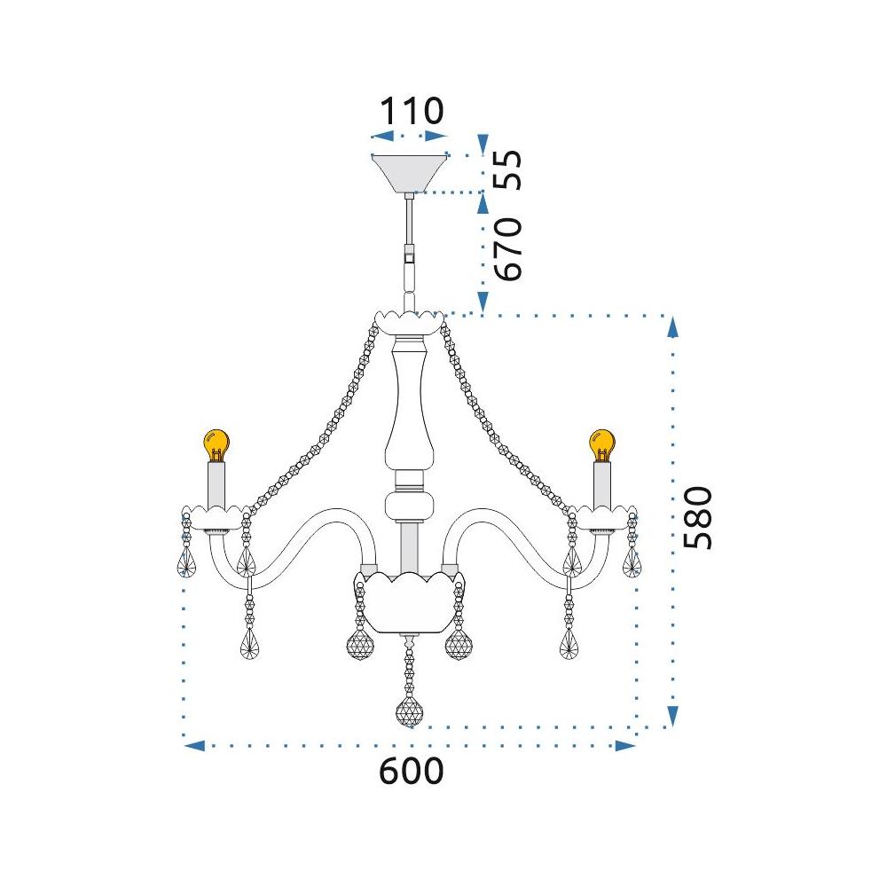 Deckenlampe Kristall 300752
