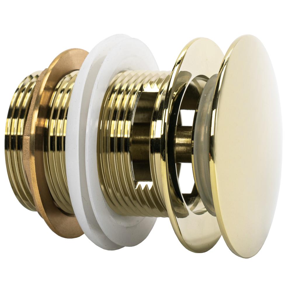 донный клапан для ванны без перелива Click-Clack REA Rea Gold 6cm