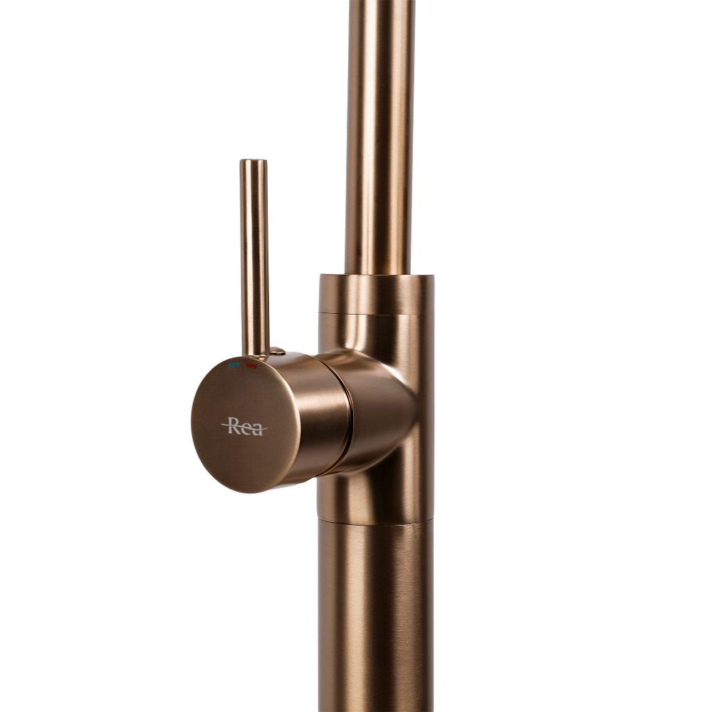 Voľne stojaca batéria REA LUNGO Brush Copper vysoká