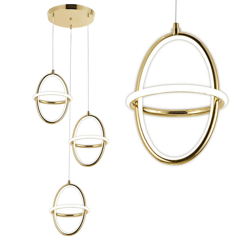 LED-Hängeleuchte G064-3CPR Gold