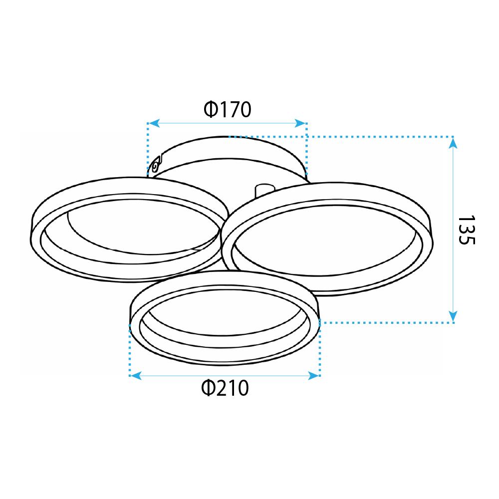 Lampa sufitowa LED APP1919-C Czarna
