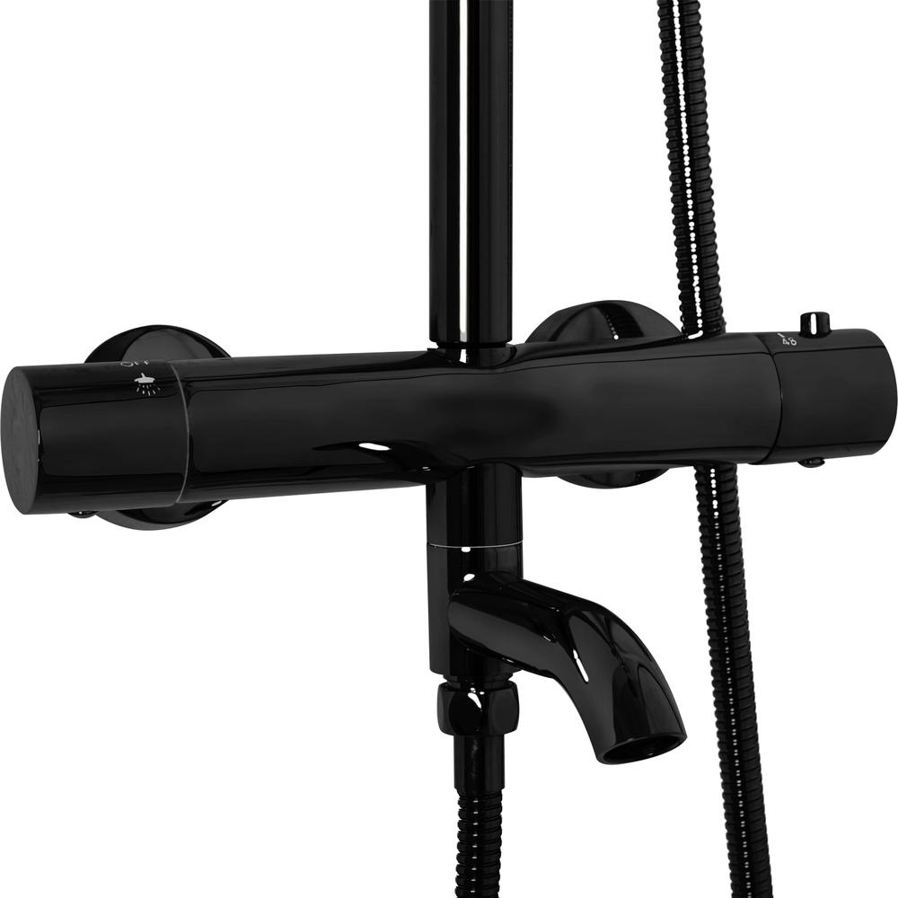 Rea Lungo melns metālisks dušas komplekts ar termostatu