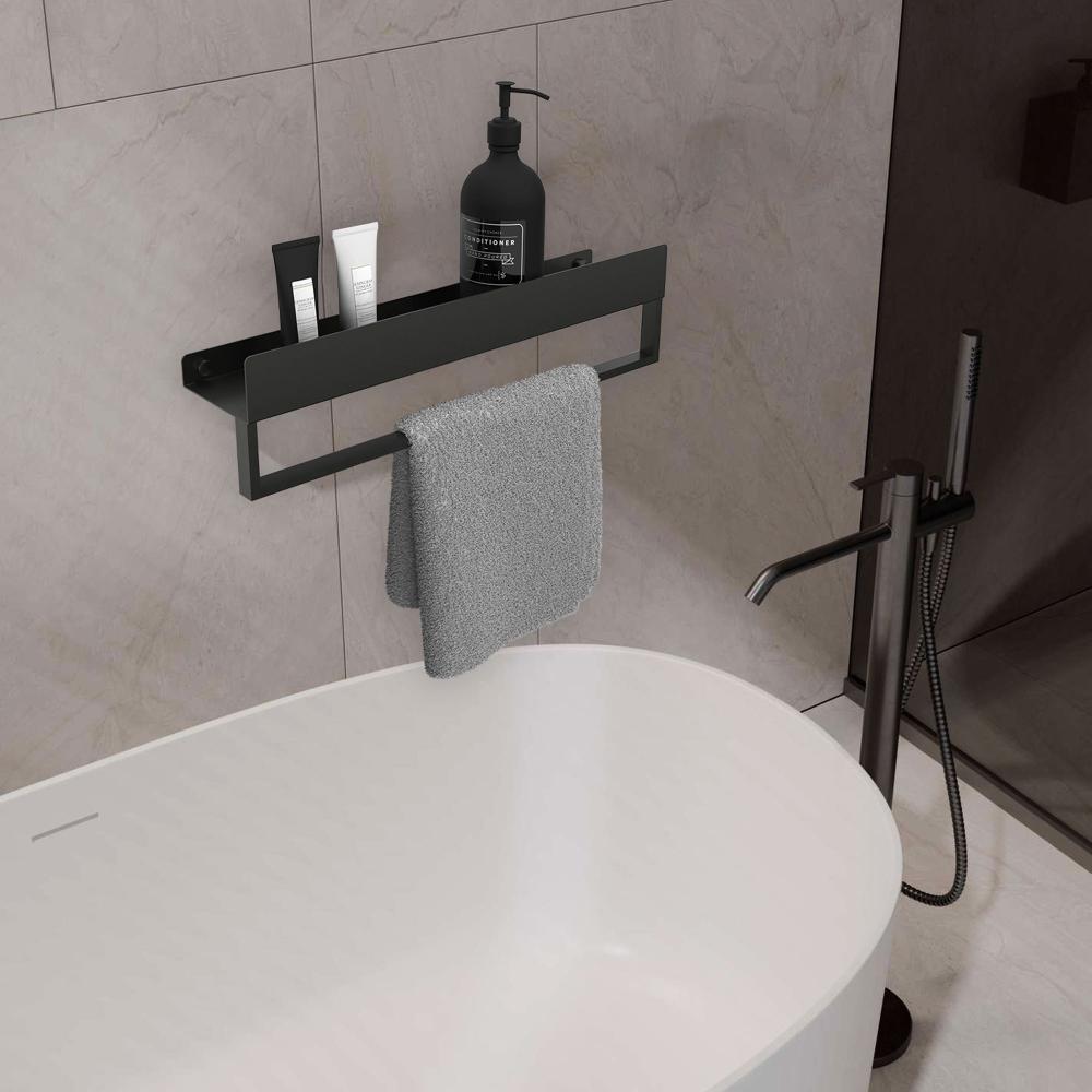 Bathroom shelf SF01 60cm black matt