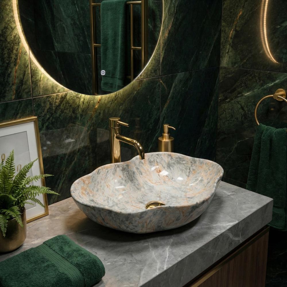 Lauapealne kraanikauss Rea Pearl Ruststone