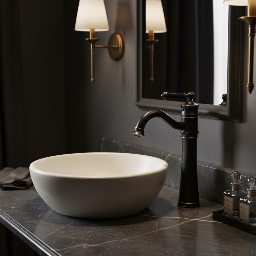 Rea Vintage Αντικέ Βρύση Νιπτήρα Μαύρη ψηλή