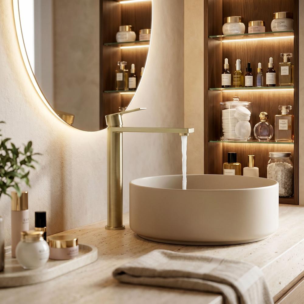 Fürdőszobai csaptelep Rea Hunter Brush Gold High