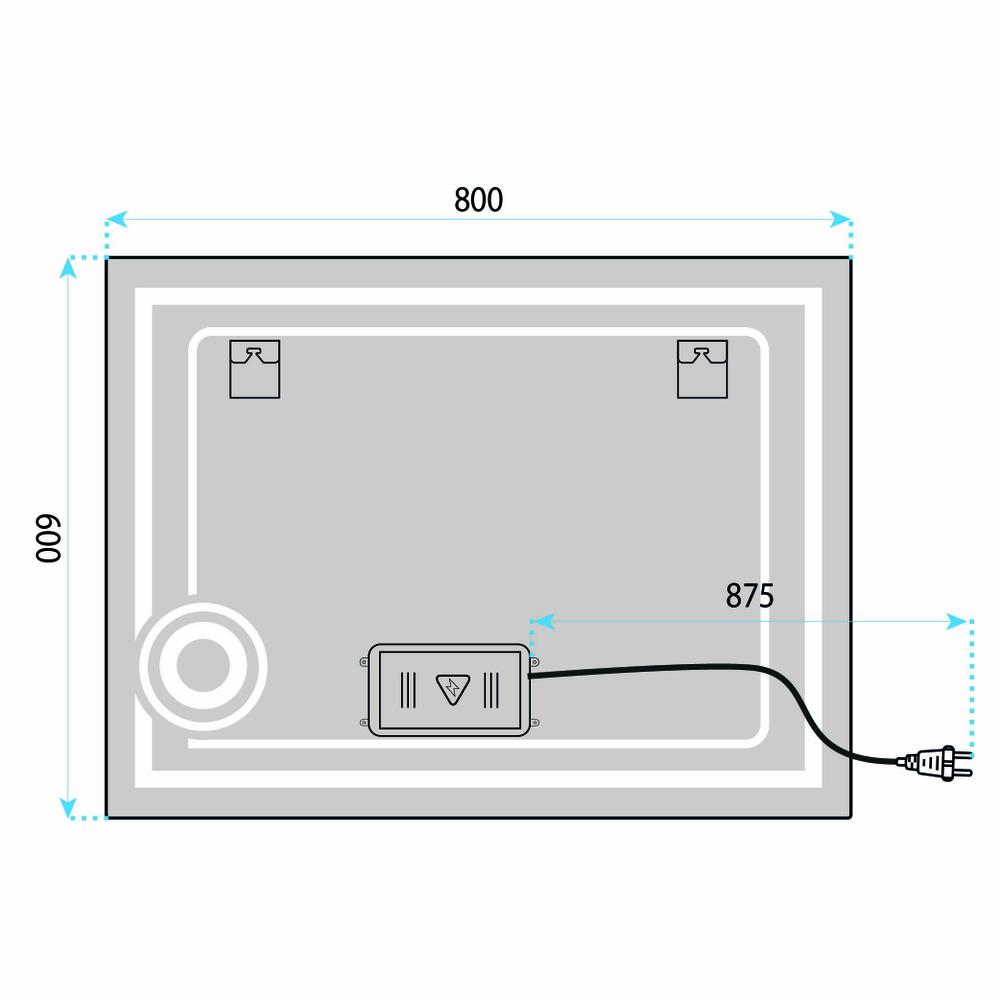 Дзеркало LED 80x60cm HAVEN
