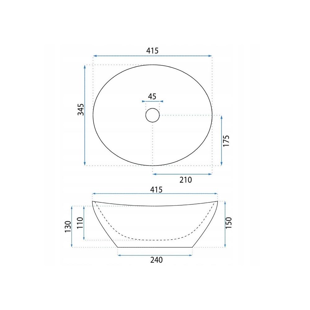 Countertop washbasin Basaro Atena