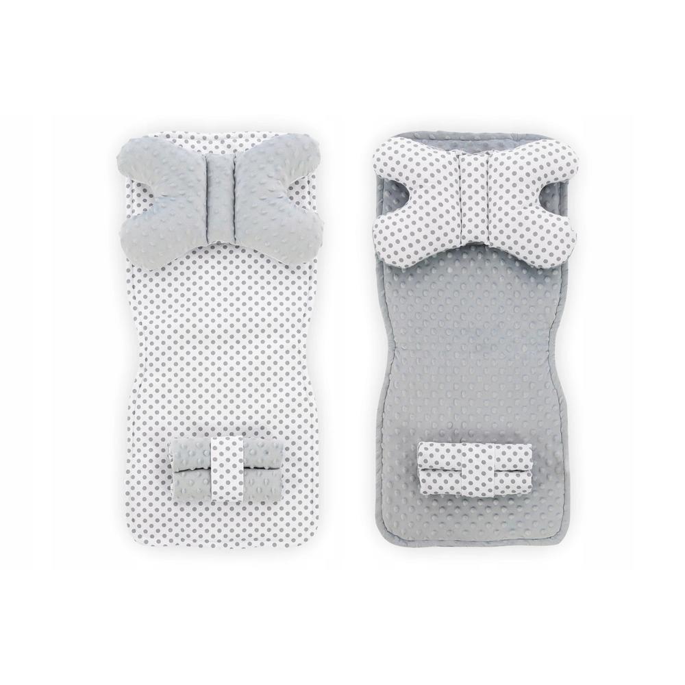 Mata do wózka dwustronna 4w1 White/Grey Dots