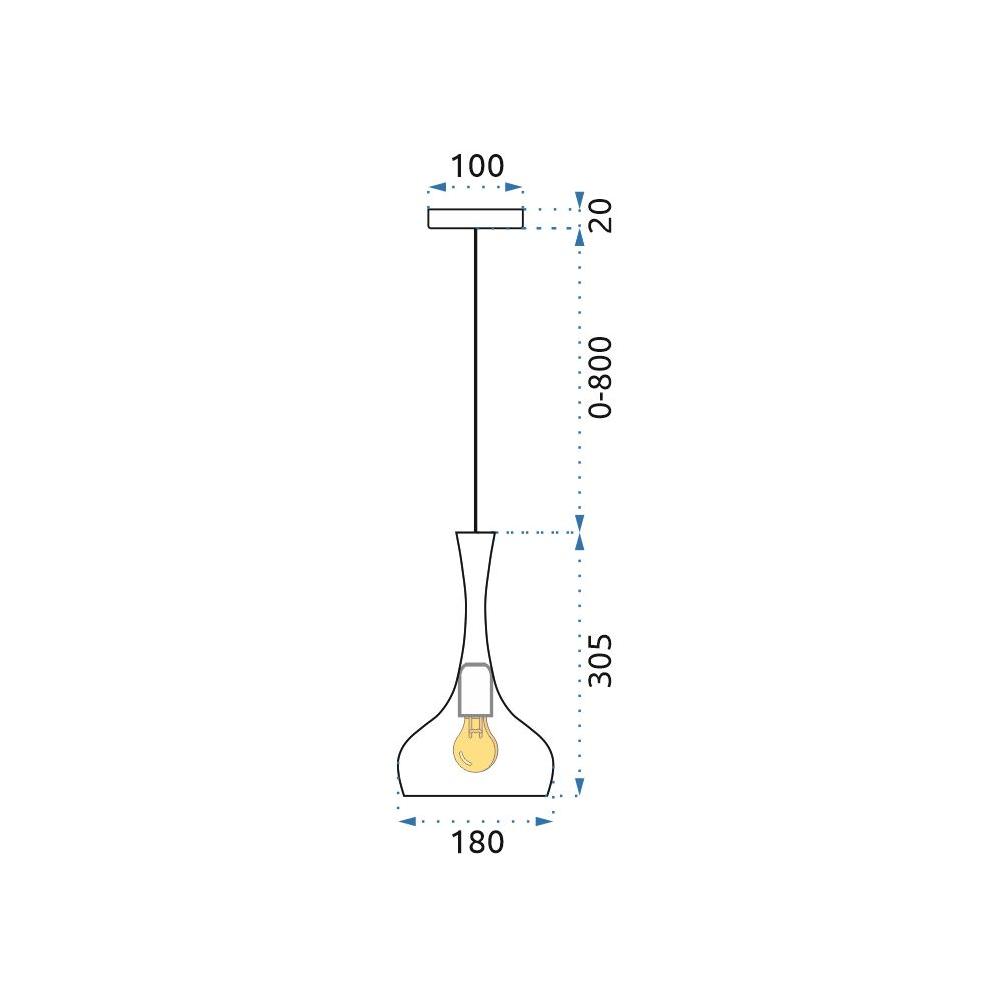 Hängelampe mirror CHROM APP281-1CP