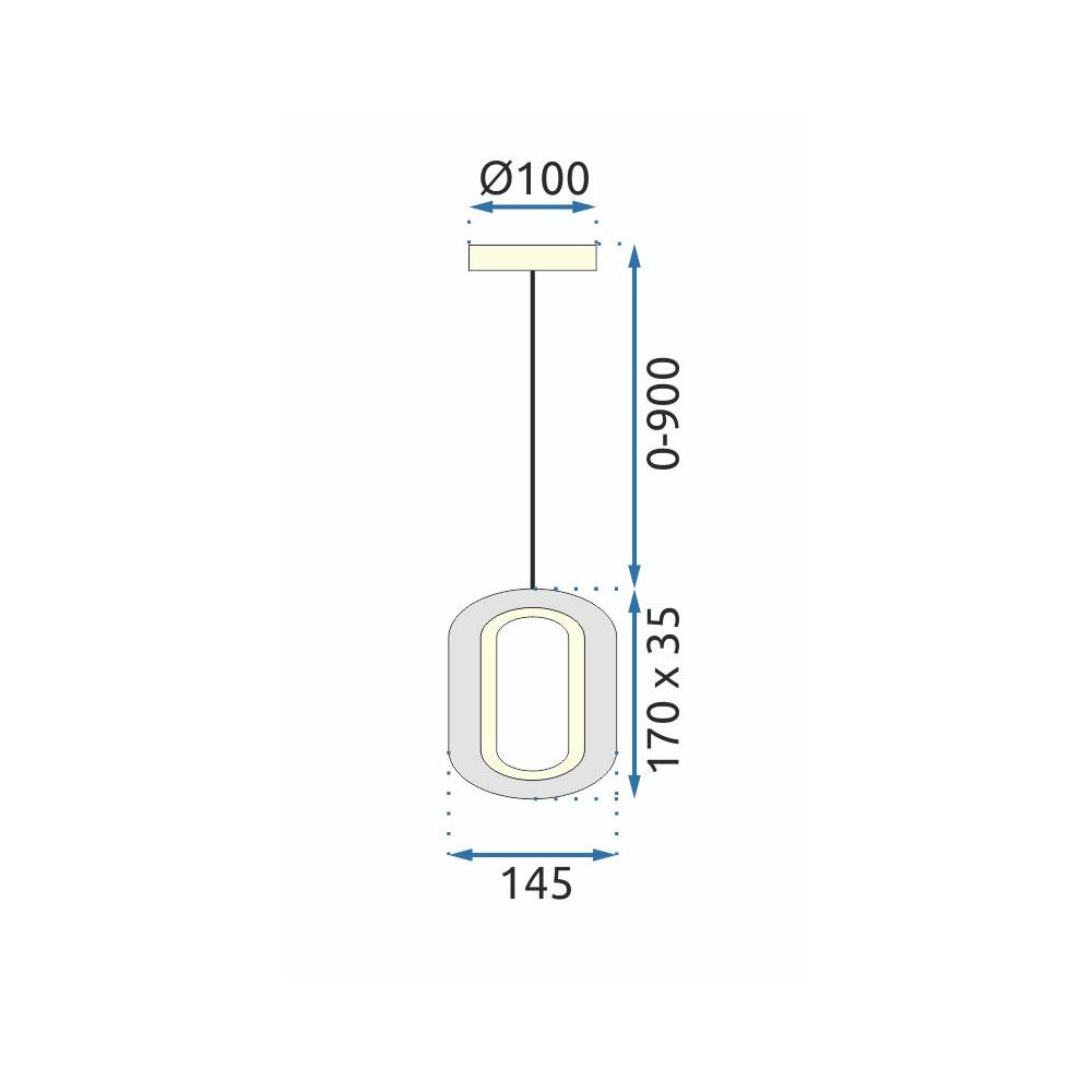 Kristall-Hängelampe LED G114-1CP Złota