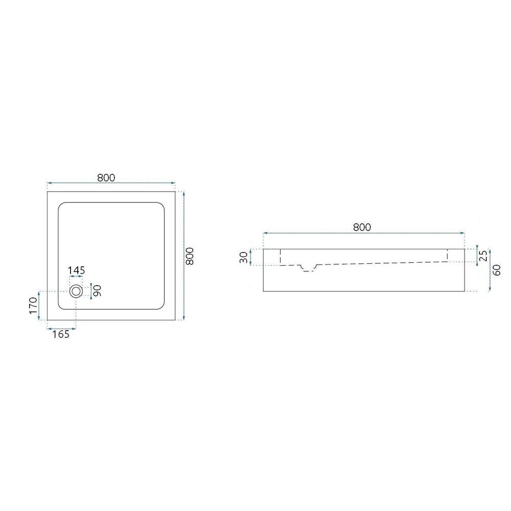 Καμπίνα ντους Rea City 80x100 Brush Copper