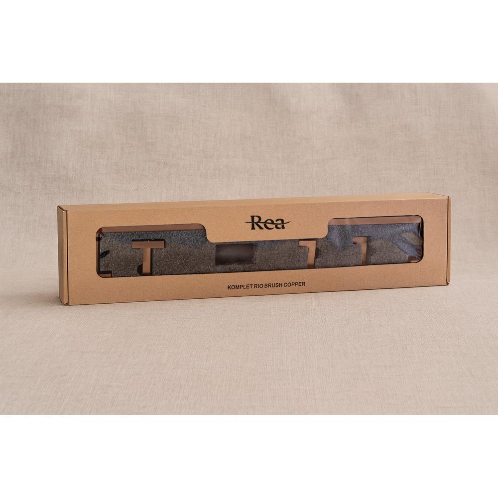 Kylpyhuonetarvikesetti Rio Brush Copper 4 osaa