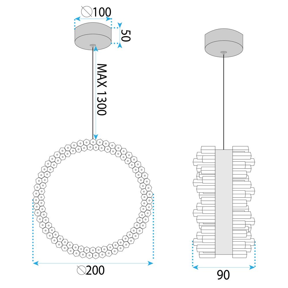 Lampe LED LHJ098-CP GOLD