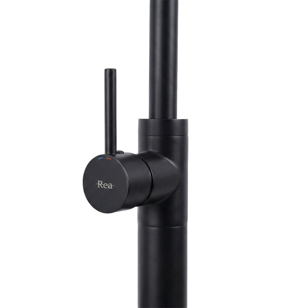 Voľne stojaca batéria REA LUNGO Black vysoká