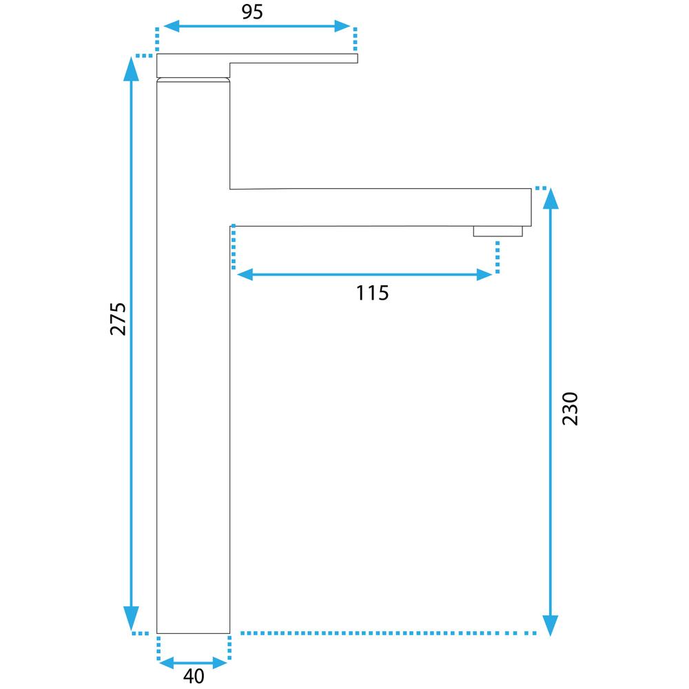 Waschbeckenarmatur Rea Pixel BLACK High