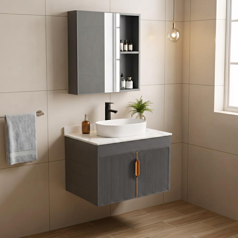 Set di mobili da bagno con top Modo 60cm Grey