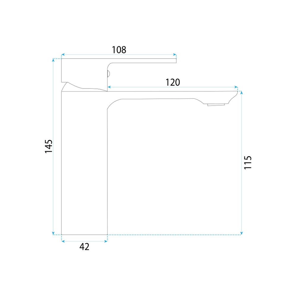 Bathroom faucet Rea Drop Titan low