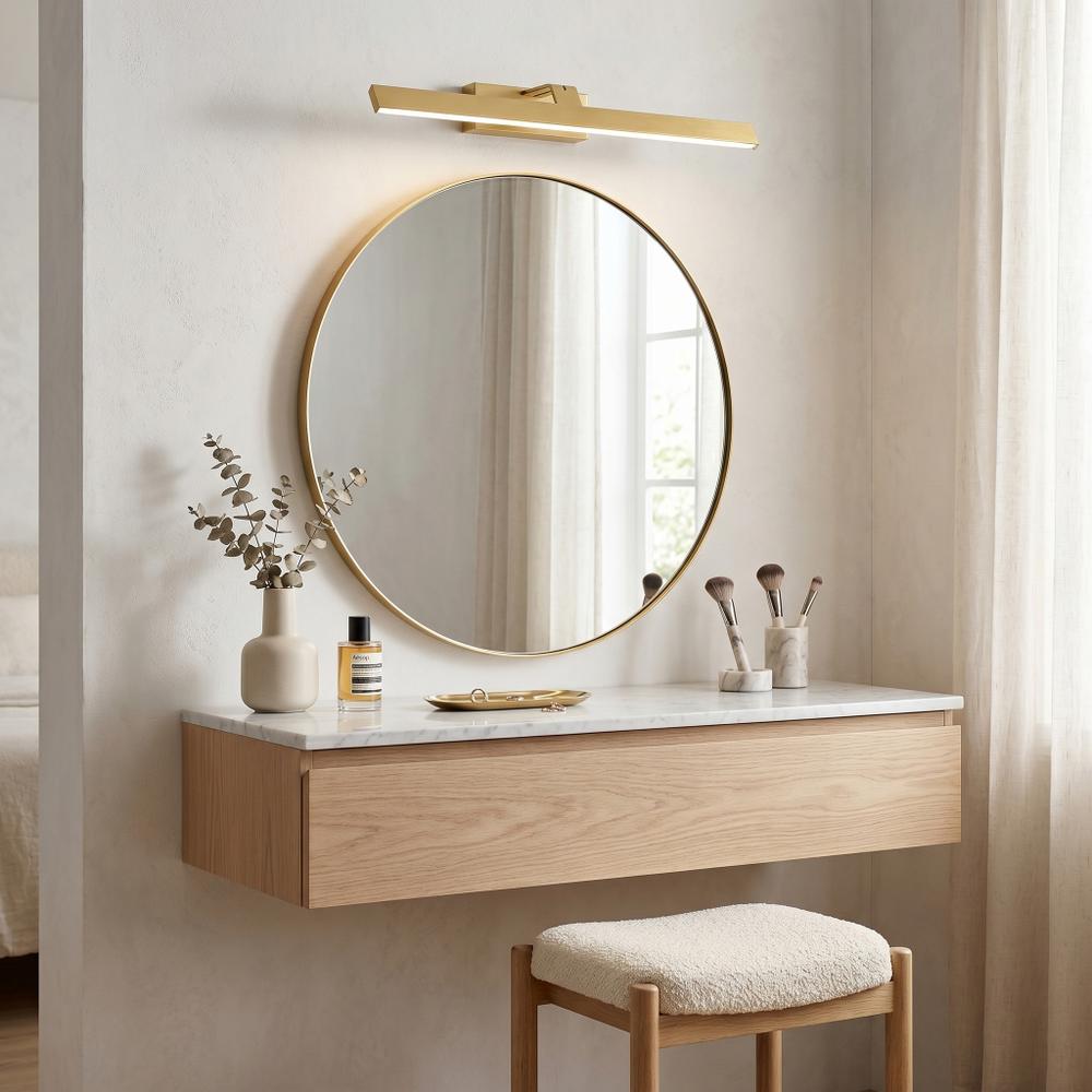 Kinkiet łazienkowy LED SWE008-1W 58cm Złoto szczotkowane