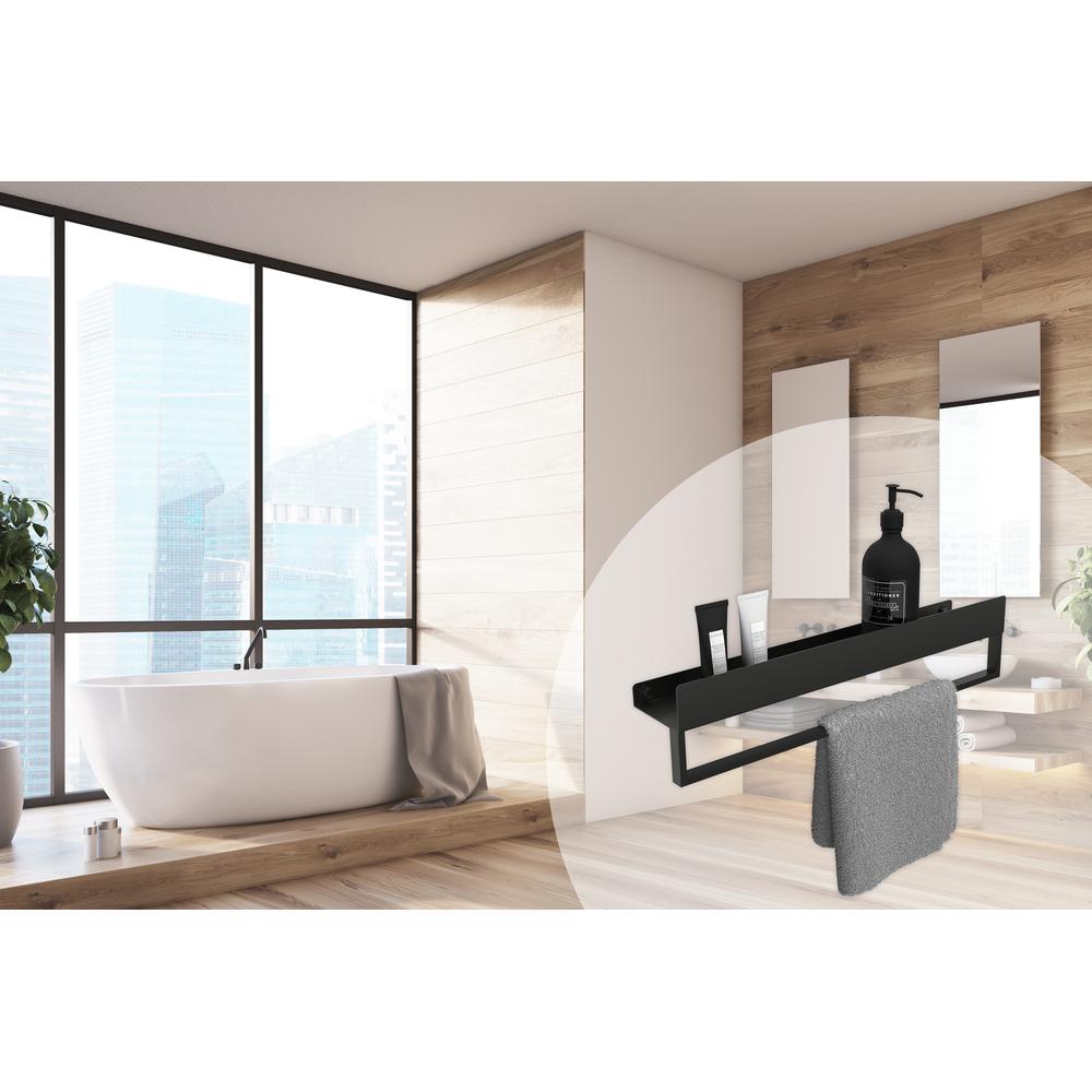 Bathroom shelf SF01 60cm black matt