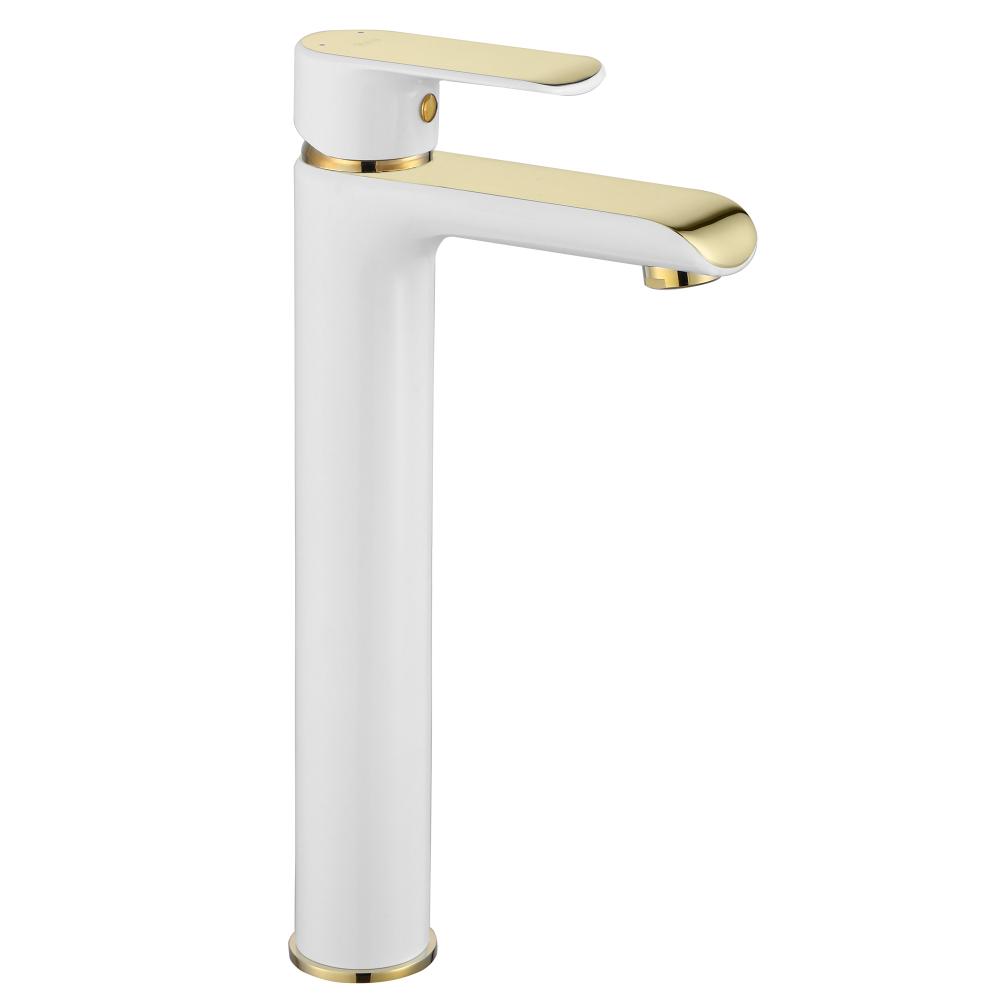 Rubinetto da lavabo Rea Bloom White Gold high